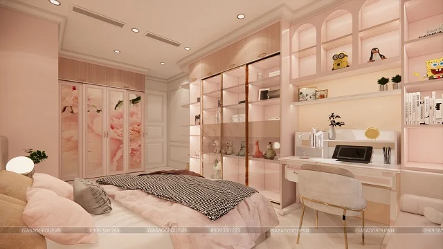 Phòng ngủ trẻ em của thiết kế nội thất tân cổ điển