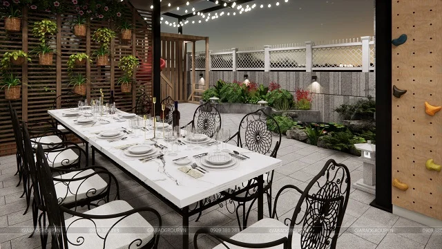 Tầng tum của thiết kế nội thất tân cổ điển