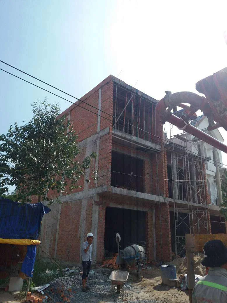 Hình ảnh thực tế của công trình thi công nhà phố 3 tầng hiện đại
