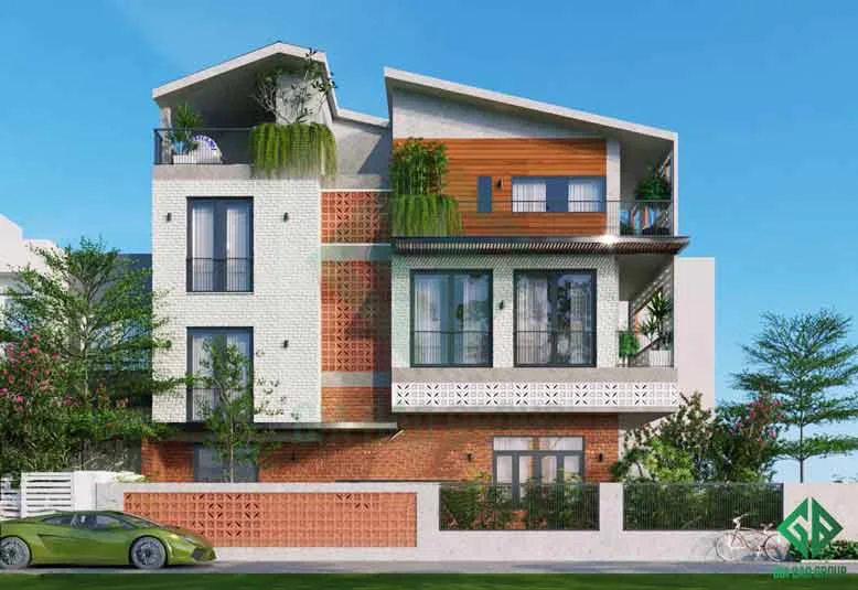 Thi công nhà phố 3 tầng hiện đại kết hợp biệt thự mini