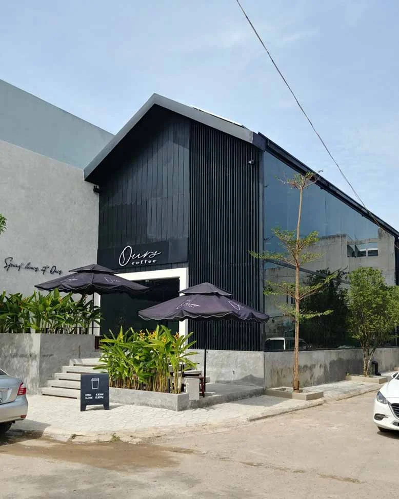 Hình ảnh thi công quán cafe ours coffee