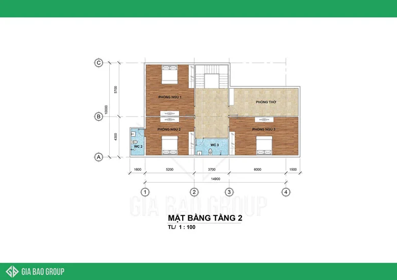 Thiết kế biệt thự hiện đại đẹp với mặt bằng tầng 2 thoáng đãng tiện nghi