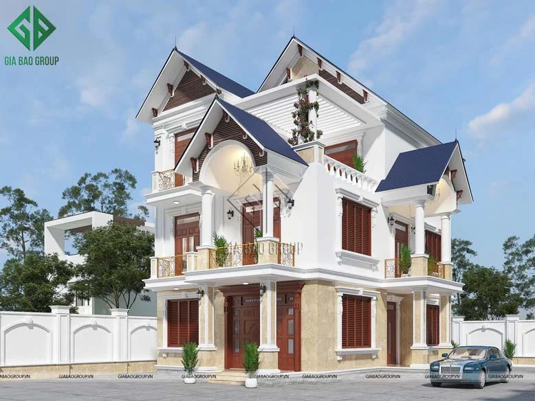 Thiết kế kiến trúc nhà phố mái Thái