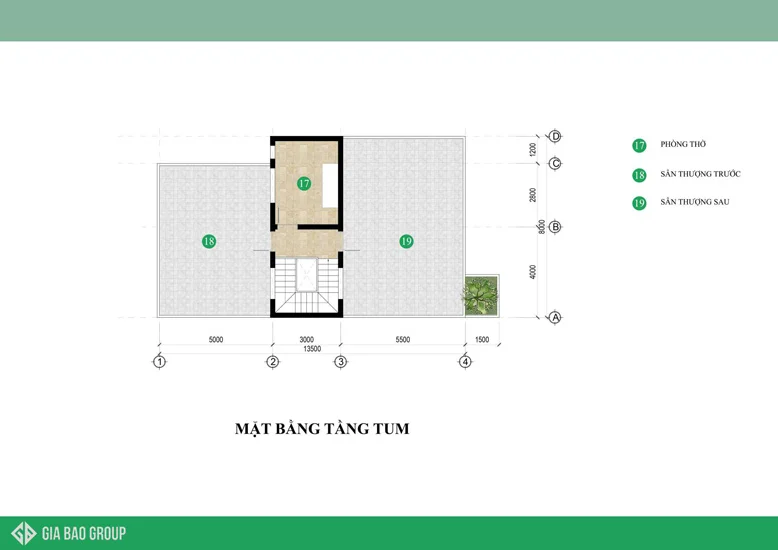 Mặt bằng thiết kế nhà biệt thự phố