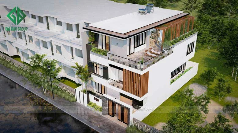Bố cục thiết kế đơn giản nhưng ấn tượng của nhà phố 3 tầng