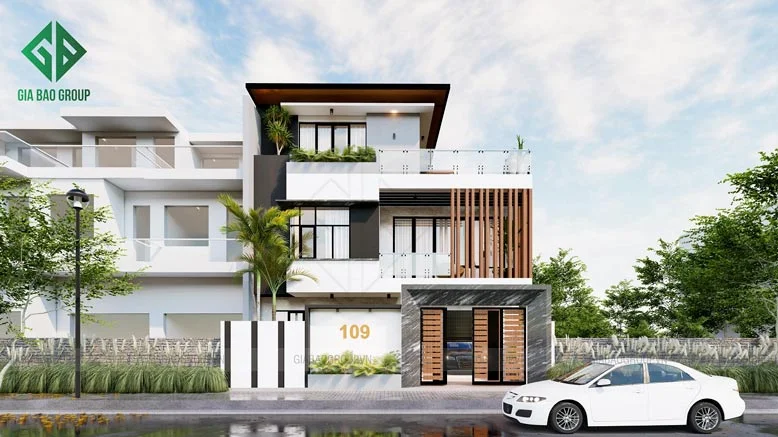 Thiết kế nhà phố 3 tầng hiện đại