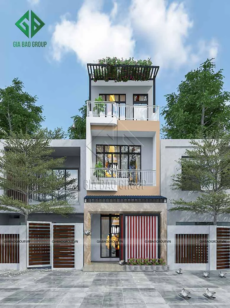 Thiết kế thi công nhà phố hiện đại, thời thượng