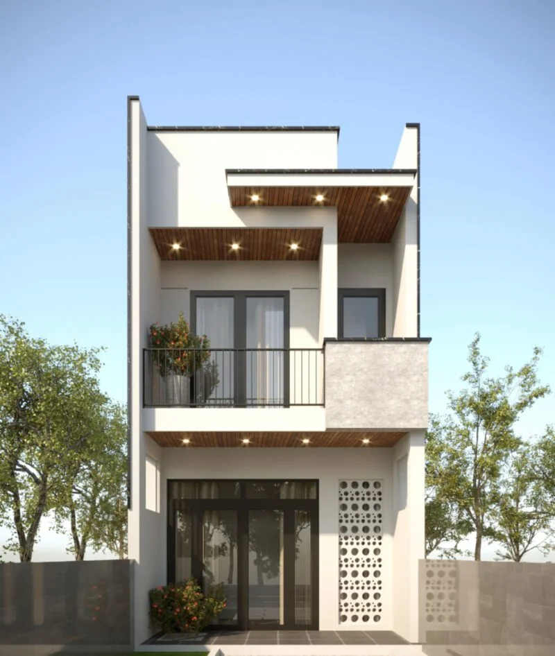 Mẫu nhà phố phong cách hiện đại với diện tích 5x20m