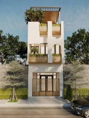 Nhà phố 2 tầng 1 tum