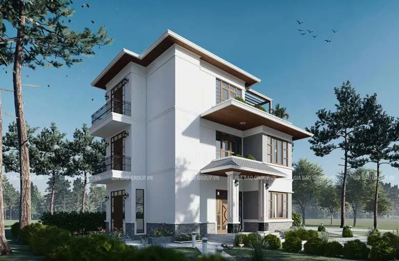 Thiết kế nhà phố mái Bánh ú đang là xu hướng 2020