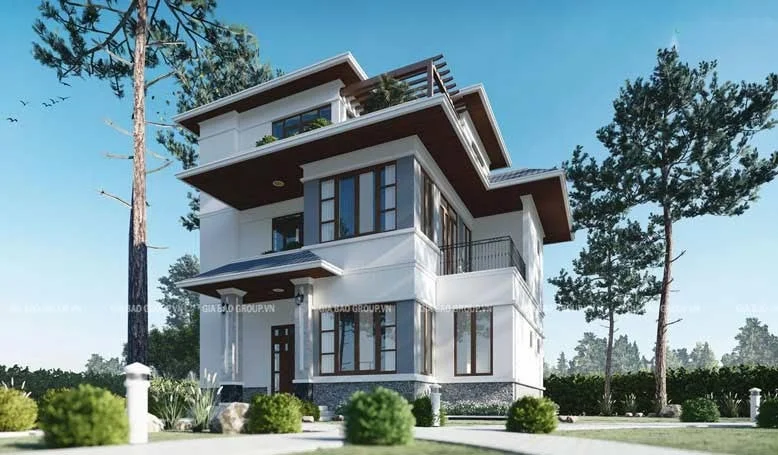 đẳng cấp của gia chủ thể hiện qua thiết kế nhà phố mái Bánh ú