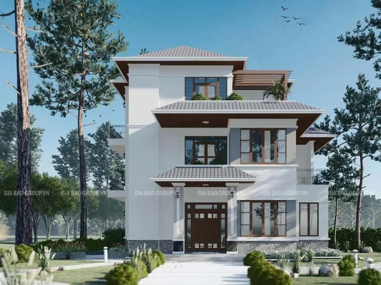 Thiết kế nhà phố mái Bánh ú tinh tế và độc đáo
