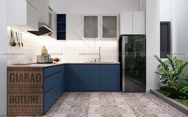 Nội thất nhà bếp biệt thự mini 2 tầng