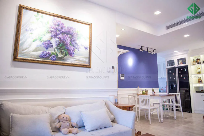 Thiết kế nội thất căn hộ 2 phòng ngủ với bàn ăn nhẹ nhàng, tinh tế