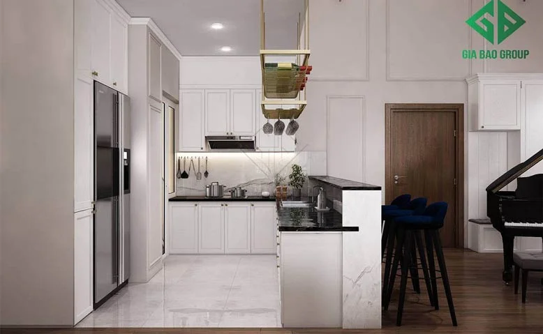 Thiết kế nội thất căn hộ chung cư cao cấp cho phòng bếp