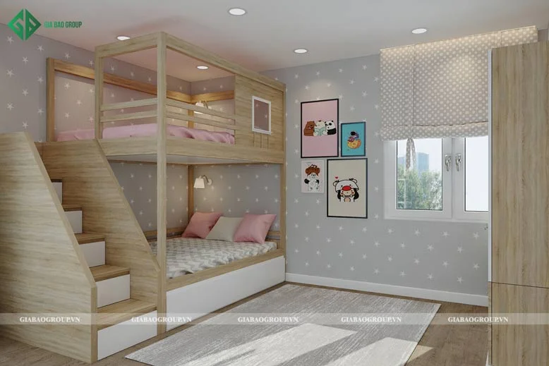 Nội thất nhà 2 tầng cho phòng ngủ của bé