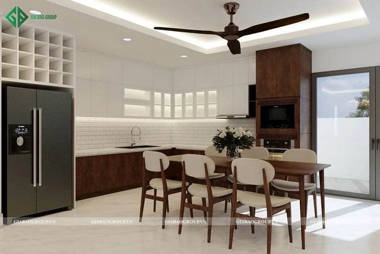 Nội thất nhà 2 tầng cho phòng bếp