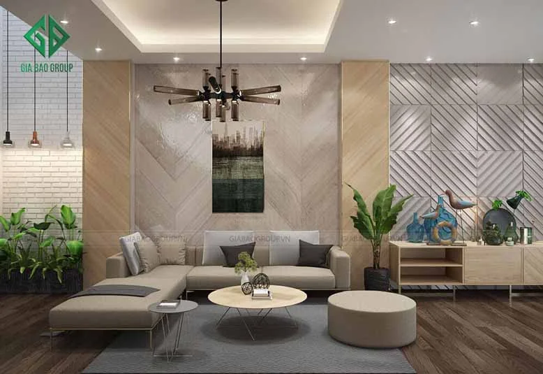 Thiết kế nội thất nhà phố hiện đại cho phòng khách