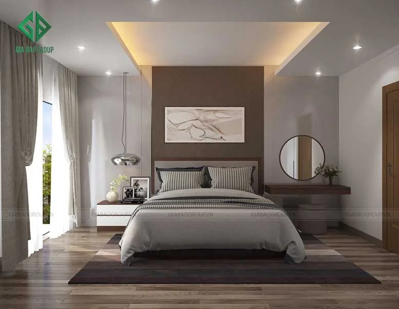 Thiết kế nội thất nhà phố hiện đại cho phòng ngủ