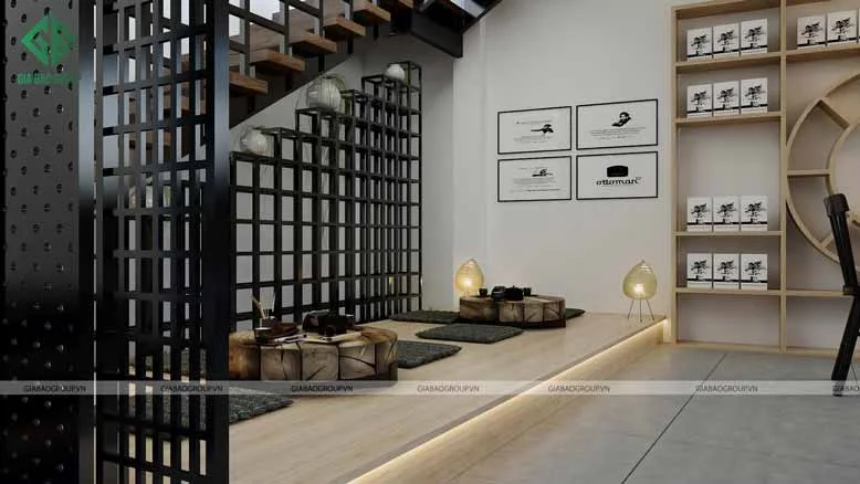 Sắc nâu ấm áp cho không gian thiết kế quán cafe đẹp