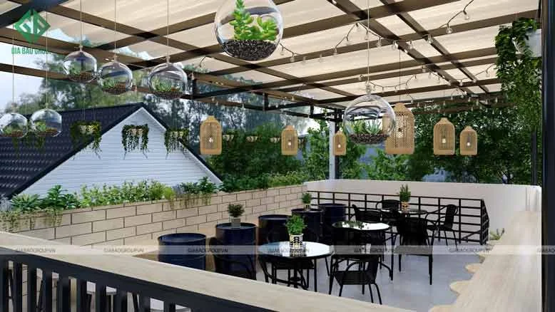 Thiết kế quán cafe đẹp và thoáng mát