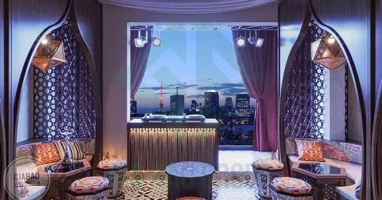 Thiết kế quầy bar quán cafe khu vực DJ chơi nhạc