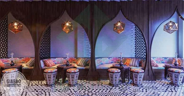 Thiết kế quầy bar quán cafe - khu vực dành cho khách ngồi thưởng thức đồ uống
