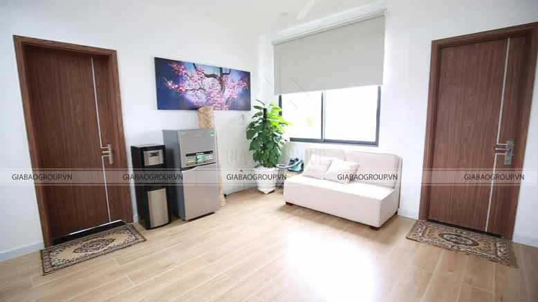 View tầng 1 thiết kế nhà phố 3 tầng 